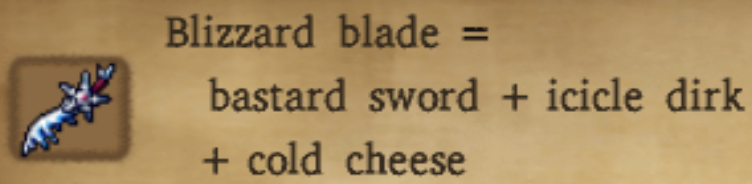 Blizzard Blade Alchemy Recipe